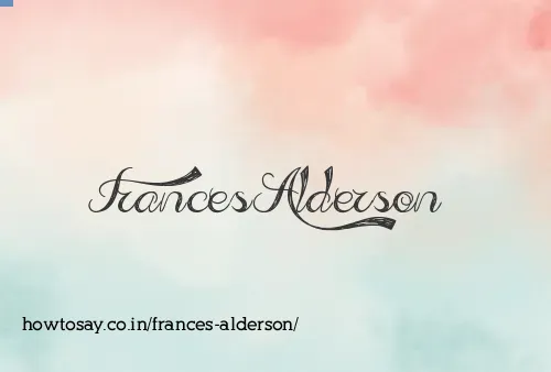 Frances Alderson