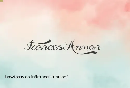 Frances Ammon