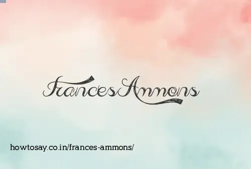 Frances Ammons