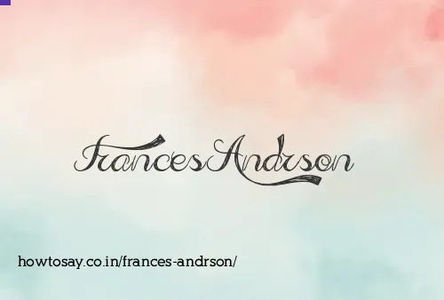 Frances Andrson