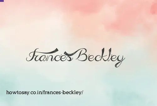 Frances Beckley