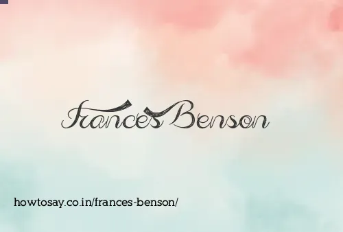 Frances Benson