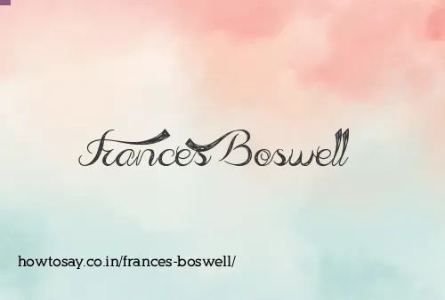 Frances Boswell