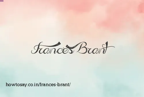 Frances Brant