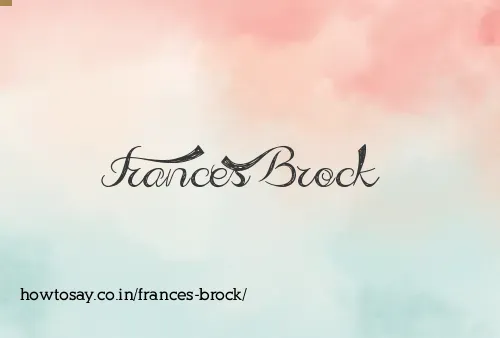 Frances Brock