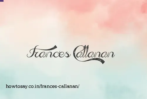 Frances Callanan