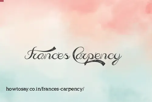 Frances Carpency