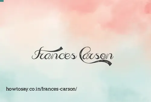 Frances Carson