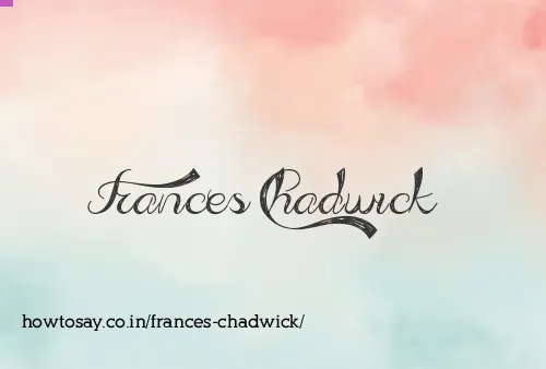Frances Chadwick