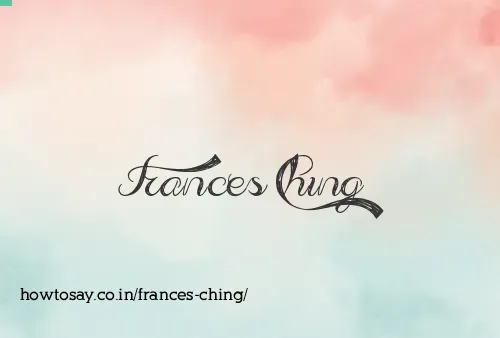 Frances Ching
