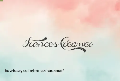 Frances Creamer