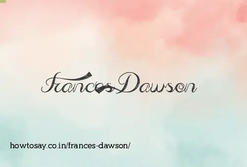 Frances Dawson