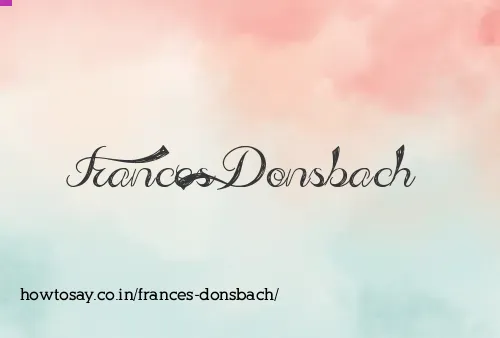 Frances Donsbach