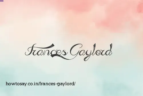 Frances Gaylord
