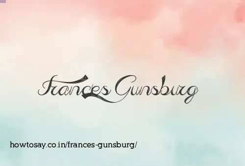 Frances Gunsburg