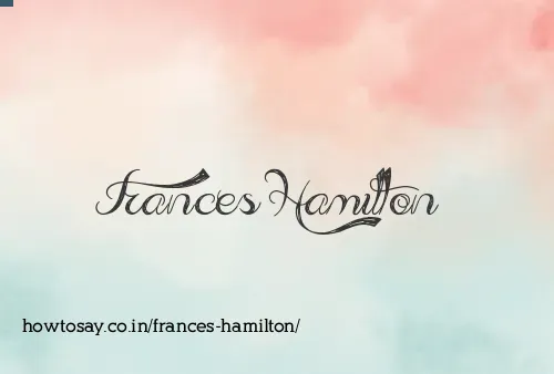 Frances Hamilton