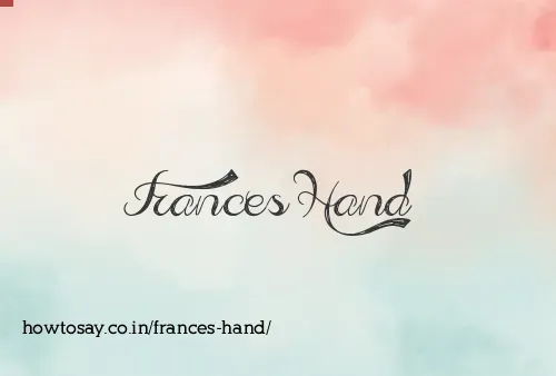 Frances Hand
