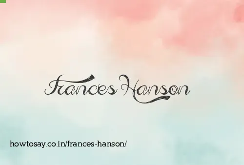 Frances Hanson