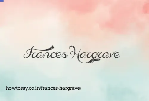 Frances Hargrave