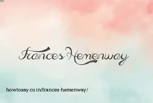 Frances Hemenway