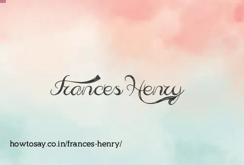 Frances Henry