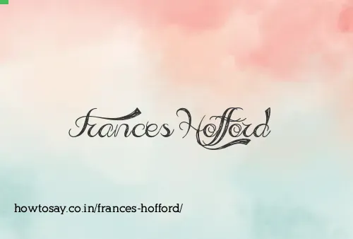 Frances Hofford