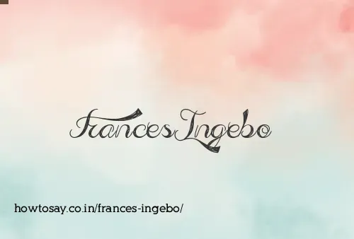 Frances Ingebo