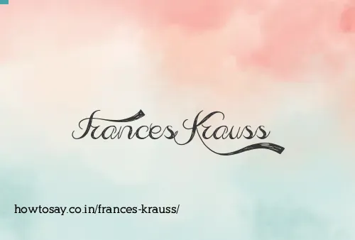 Frances Krauss