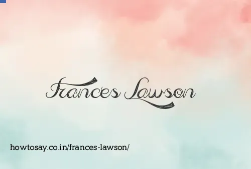 Frances Lawson