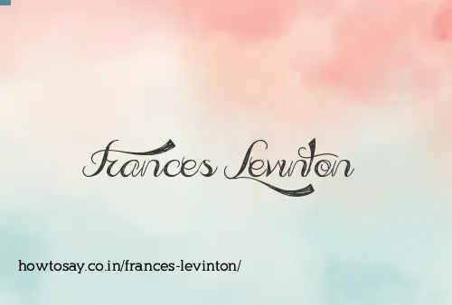 Frances Levinton