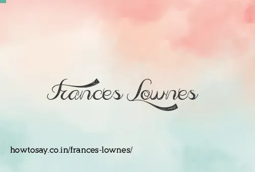 Frances Lownes