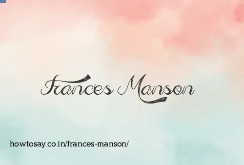 Frances Manson