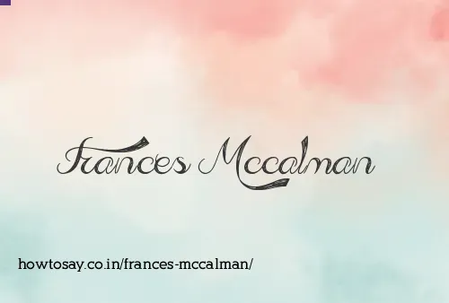 Frances Mccalman