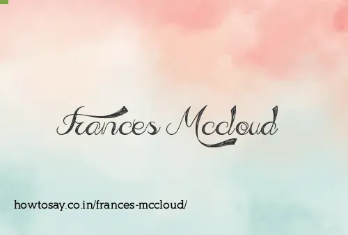 Frances Mccloud