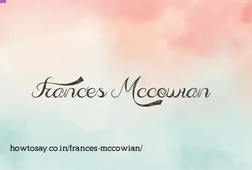 Frances Mccowian