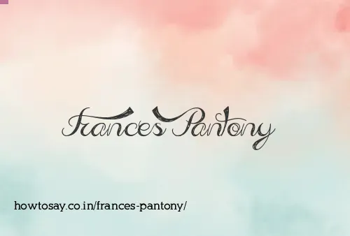 Frances Pantony