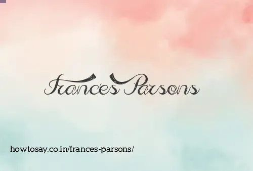 Frances Parsons