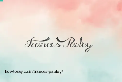 Frances Pauley