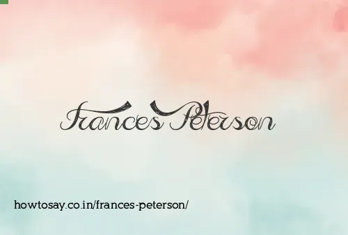 Frances Peterson