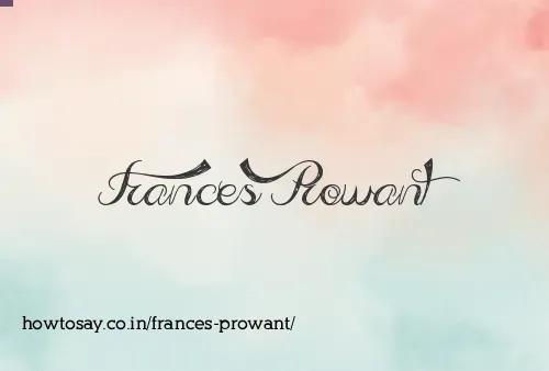Frances Prowant