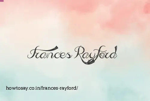 Frances Rayford
