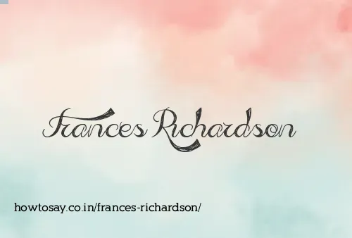 Frances Richardson