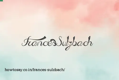 Frances Sulzbach