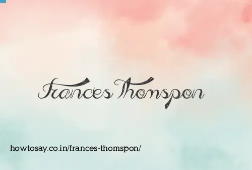 Frances Thomspon