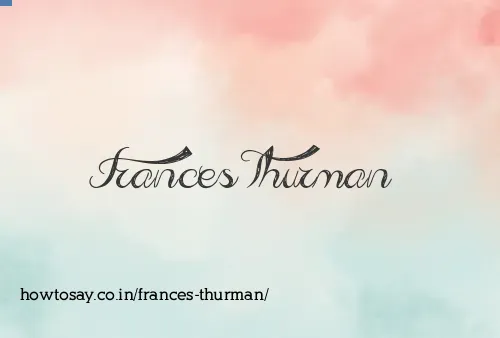 Frances Thurman