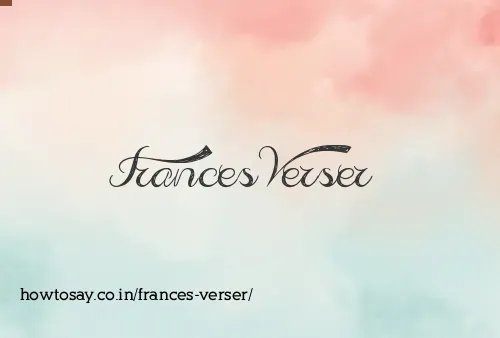 Frances Verser