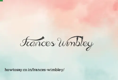 Frances Wimbley