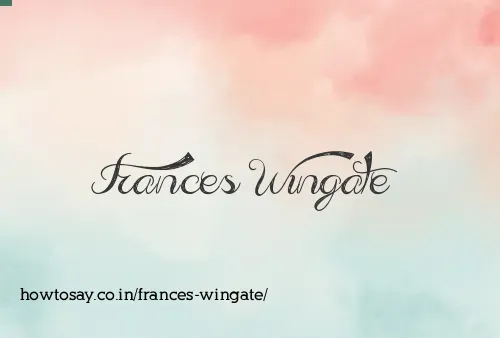 Frances Wingate
