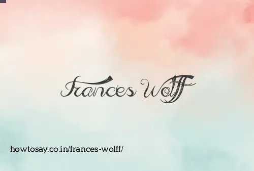 Frances Wolff