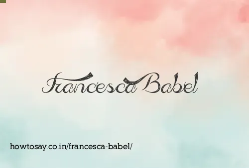 Francesca Babel